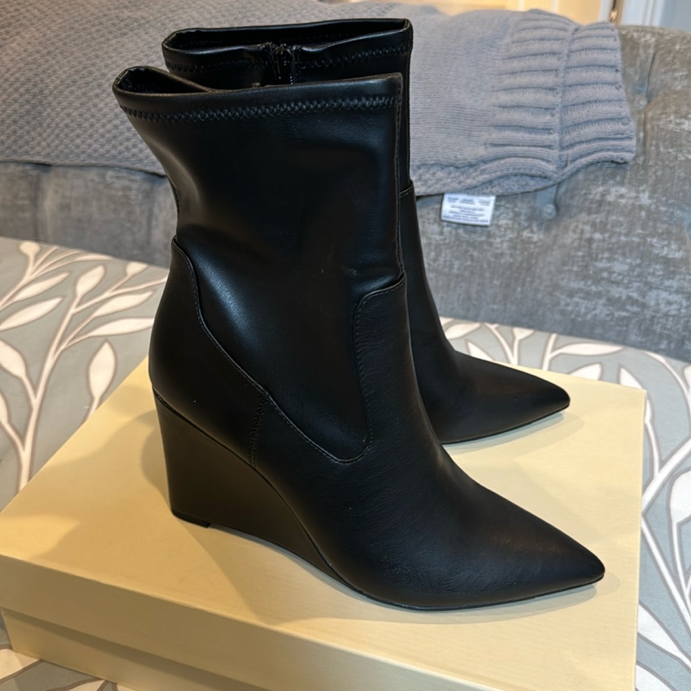 Women’s Open Edit Wedge Boots NWOT